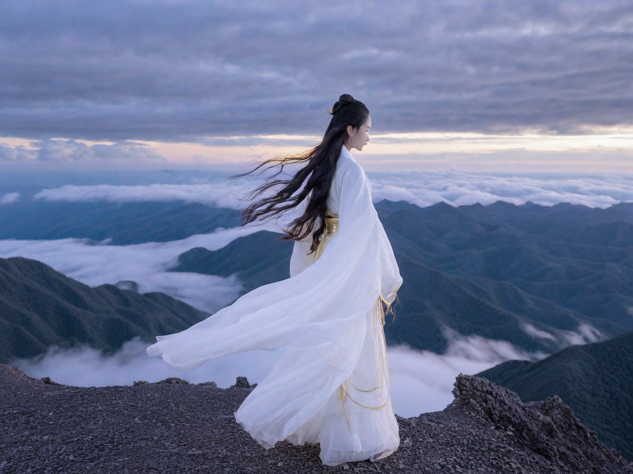 12605-3900732168-In the vast and empty sky,a white figure is slowly walking on a cloud. She is dressed in a white and gold Hanfu,her long hair fl.png